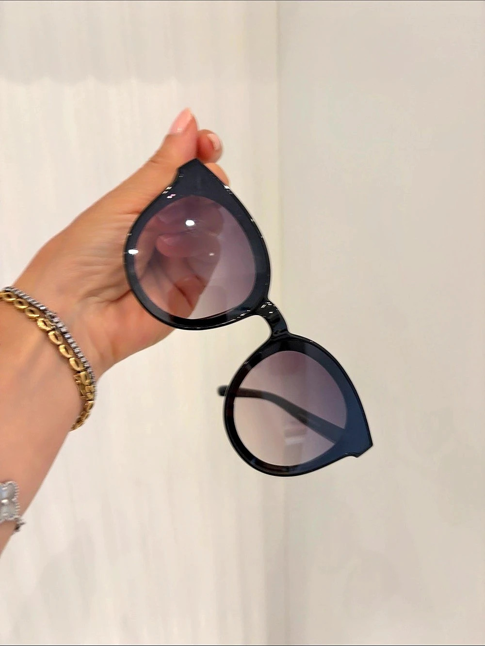 Martha Stewart MS164 Cat Eye Sunglasses Black Like New